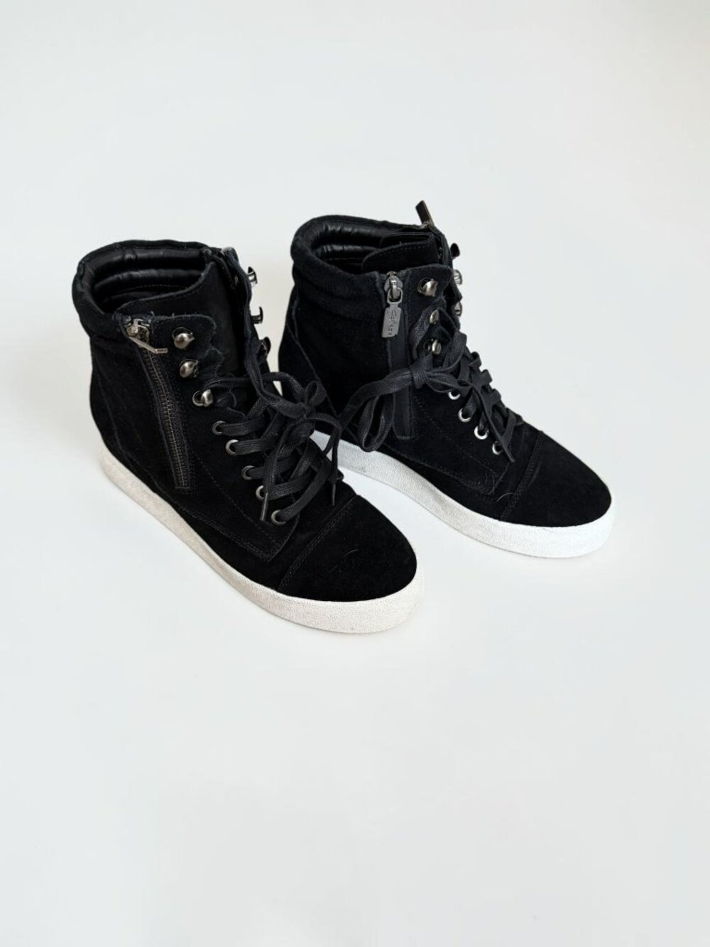 🖤 Aqua College Harley Waterproof Suede High Top Sneakers | Size 7.5 - Picture 2 of 15